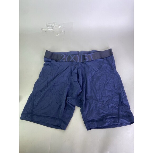 2xist Performance Lightning Speed Mesh Boxer Brief Dark Blue Underwear Mens M - Picture 1 of 3